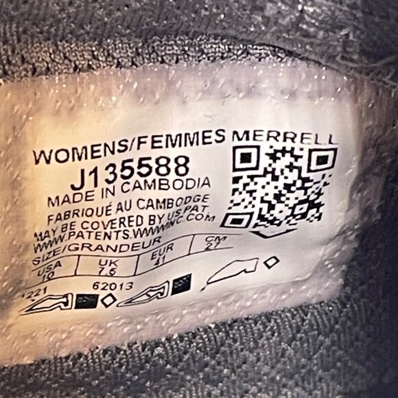 Merrell Women's Athletic Sneakers Size 10 Gray Mesh with Pink & Teal Accents - Picture 6 of 12